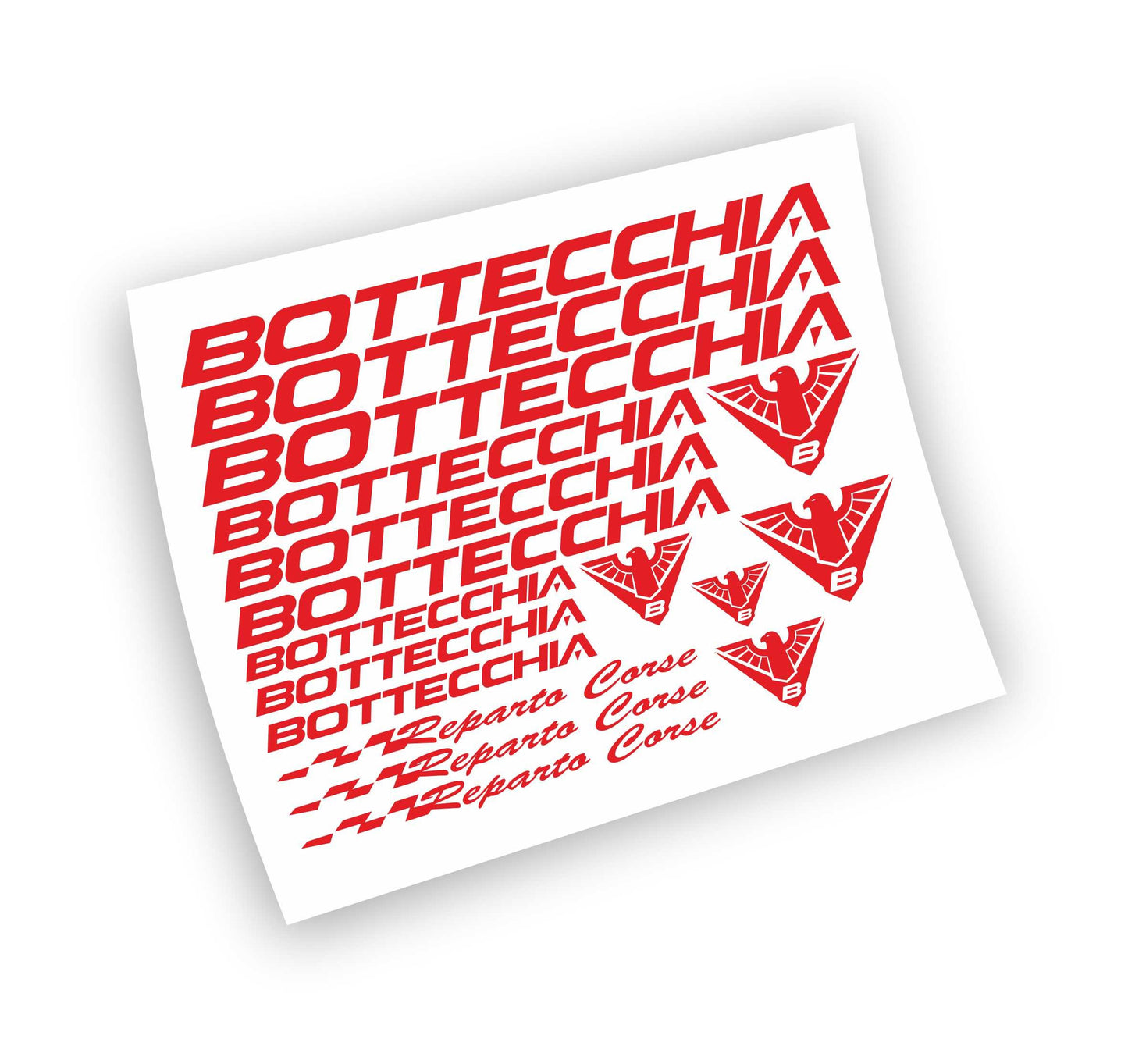 Bottecchia Reparto Corse kit adesivi completo 17 pezzi per mountain bike e bici da corsa