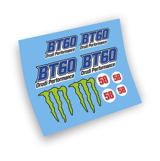 BT60 Drudi Performance Monster Simoncelli kit adesivi sticker casco moto