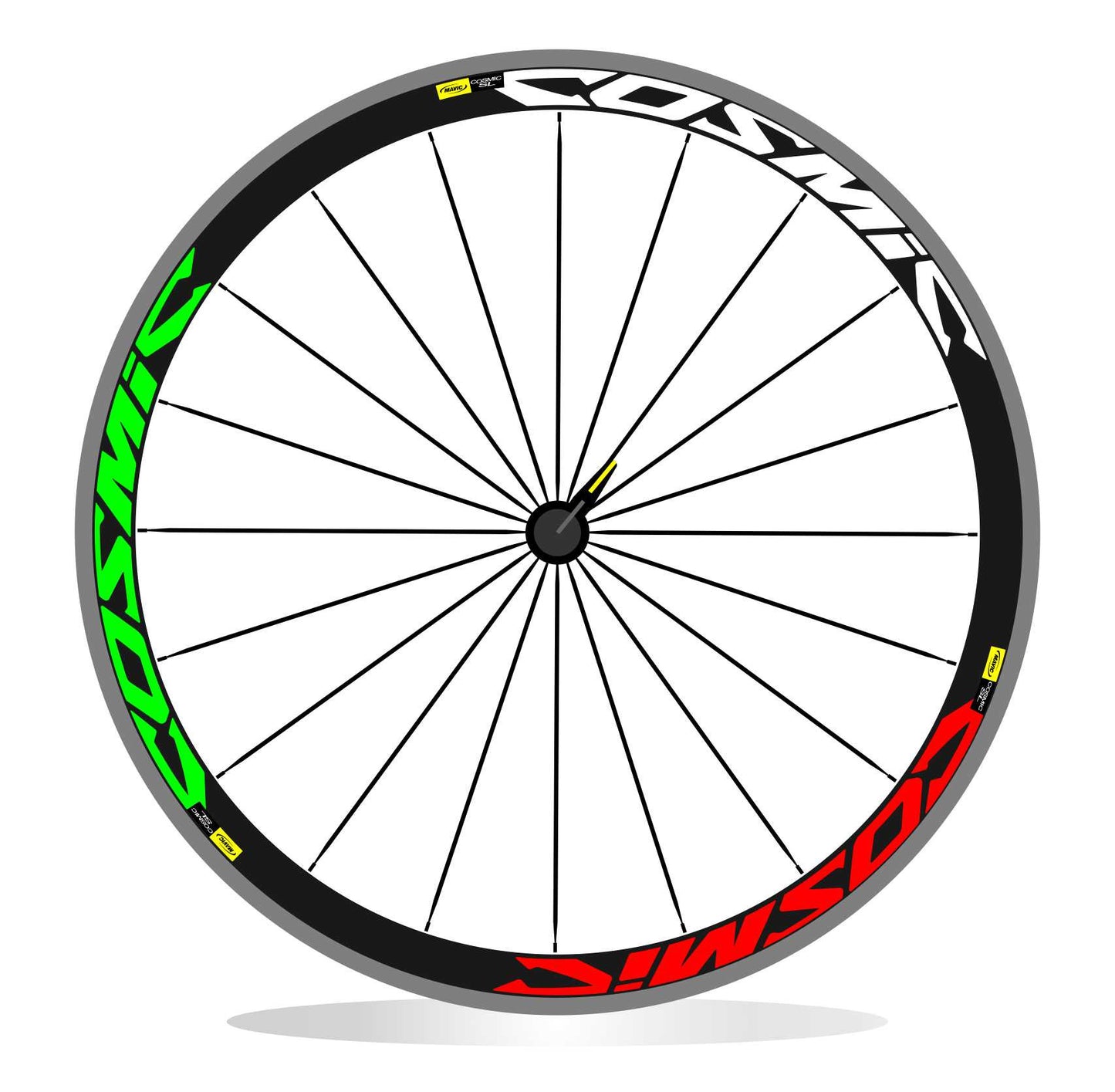 Mavic Cosmic sl 50 adesivi stickers tricolore bandiera italiana