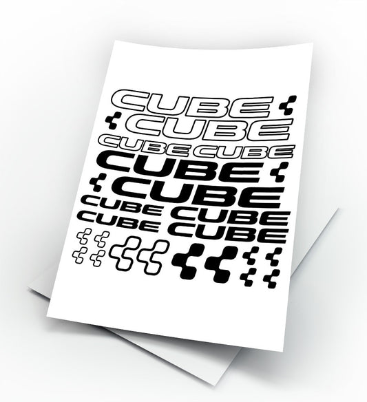 CUBE kit adesivi per mountain bike e bici da corsa completo 22 pezzi
