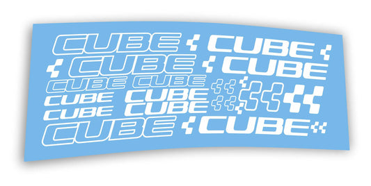 Cube nuovo kit adesivi per mountain bike e bici da corsa completo 24 pezzi