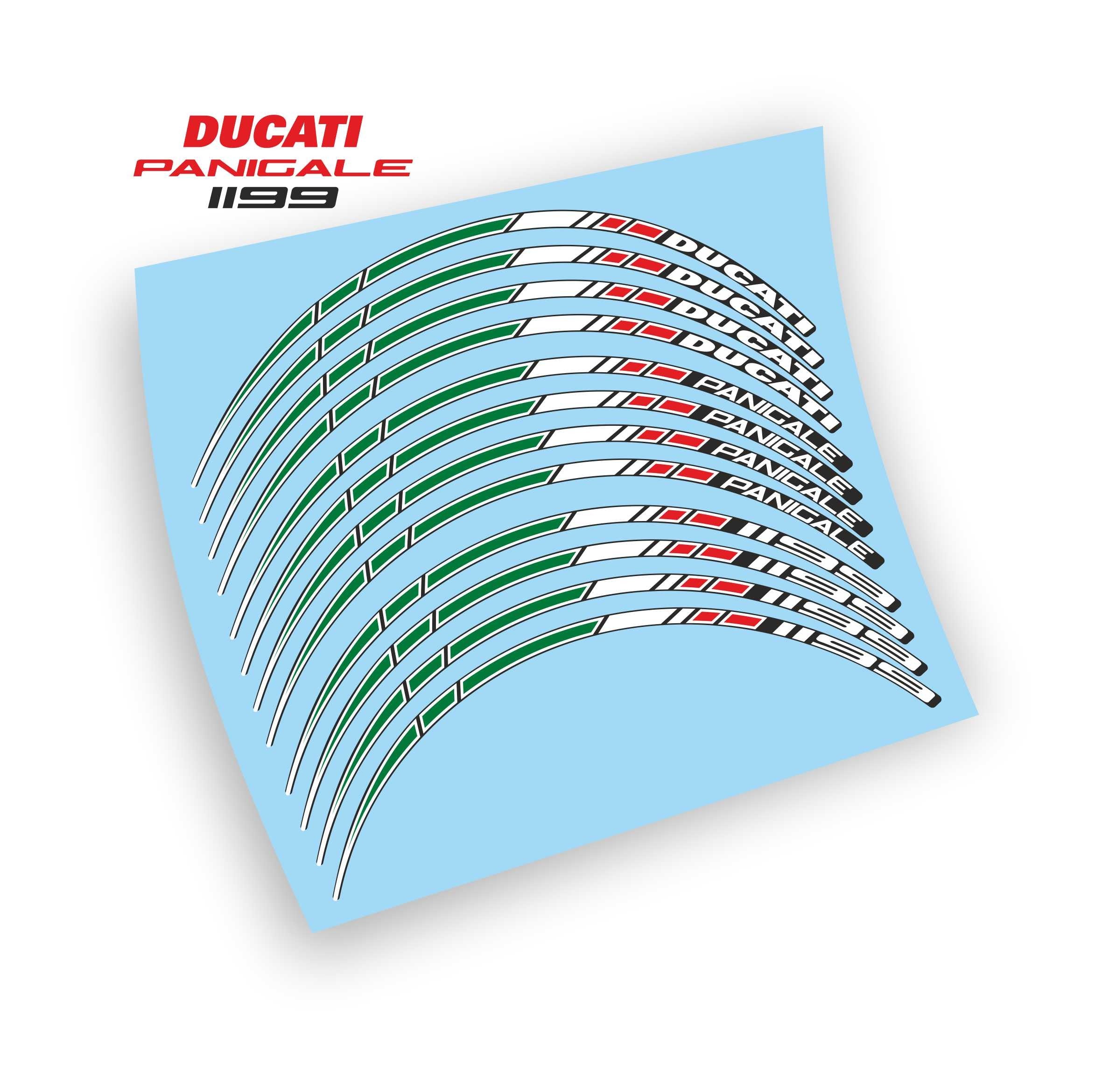 Set Decalcomania Moto Ducati Panigale R 899 949 1199 1299 49 Adesivi - Foto 12