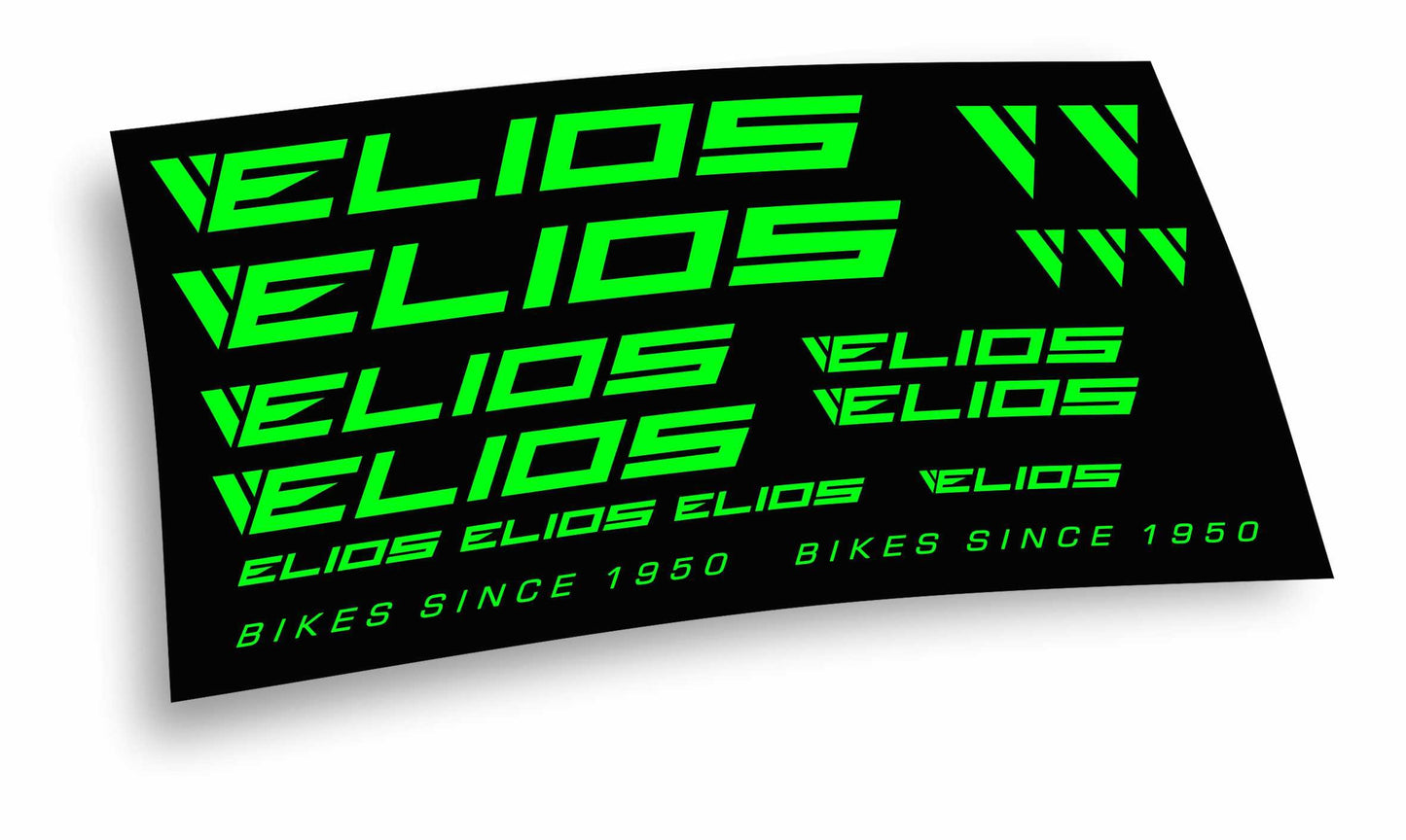Elios adesivi bicicletta colori personalizzabili 17pezzi