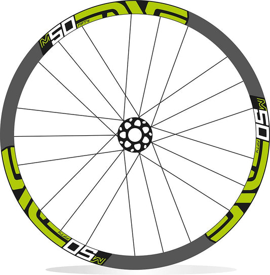 ENVE M50 Fifty - Kit adesivi cerchi mtb 29" sfondo nero wheel decals stickers