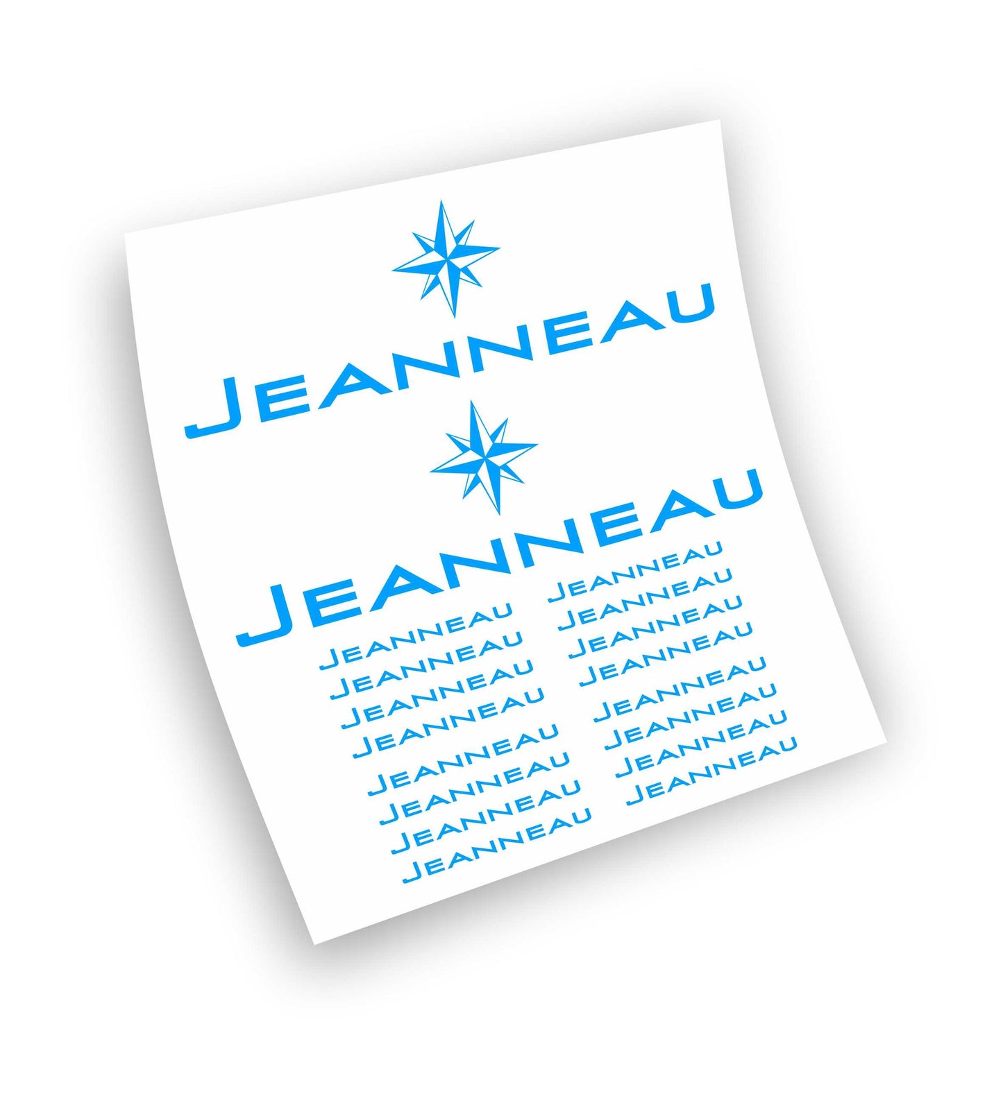 Jeanneau kit adesivi barche a motore vela colore personalizzato