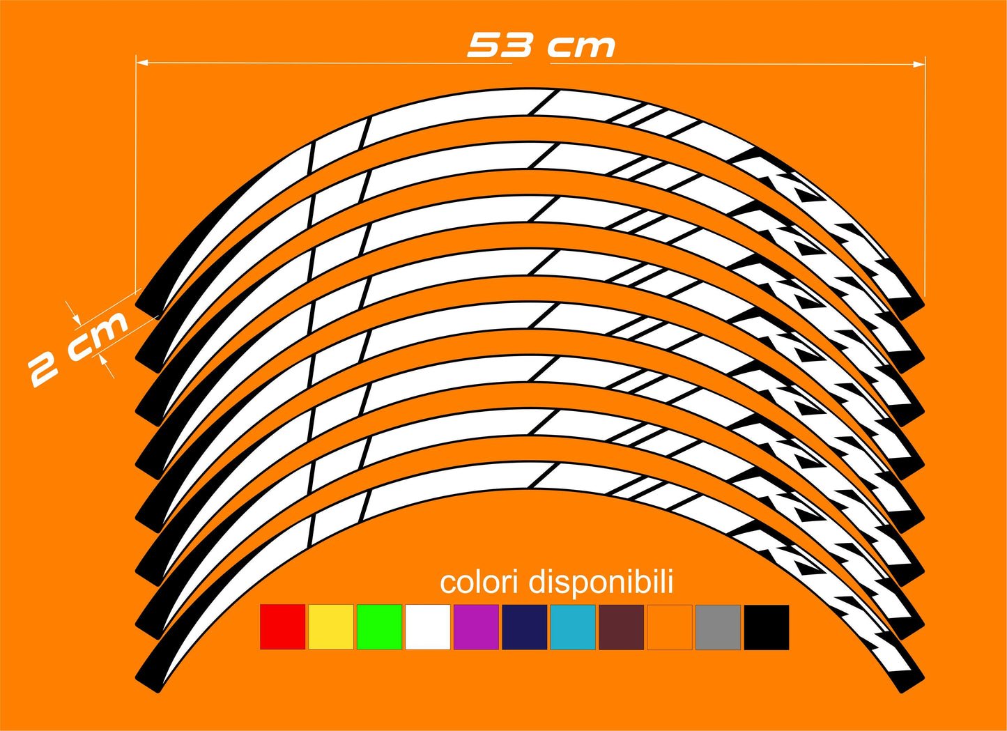 kit adesivi bicicletta cerchi ktm 8pz colore personalizzato misura 26-27.5-28-29
