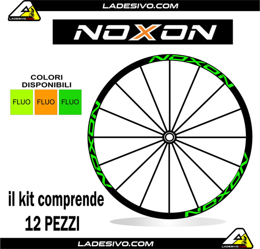 kit adesivi cerchi bicicletta NOXON 26 27,5 28 29 colore fluo personalizzato