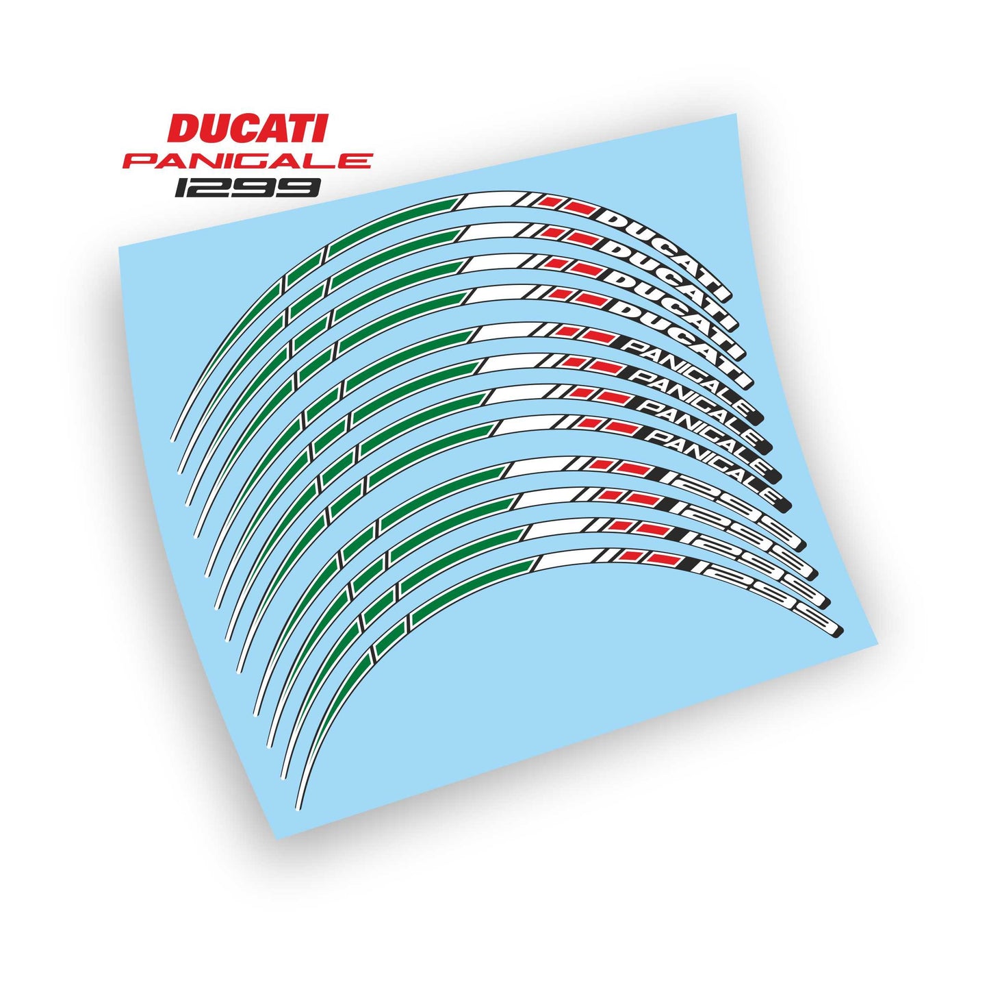 Kit adesivi cerchi Ducati Panigale 1299 colore personalizzato