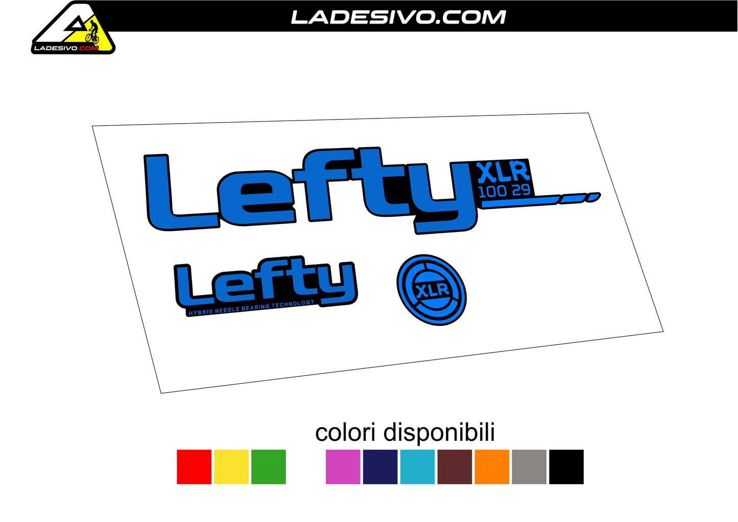 Kit ADESIVI forcella bici mtb lefty xlr 100 mountain bike stickers fork bike