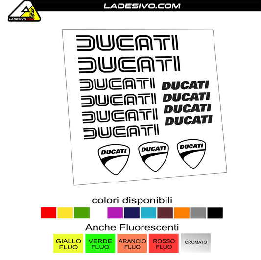 kit adesivi motocicletta Ducati logo 13pz colori a scelta