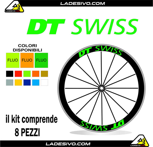 Kit adesivi/stickers cerchi bici bdc Dt swiss profilo 50mm colori a scelta 8 pezzi wheel stickers