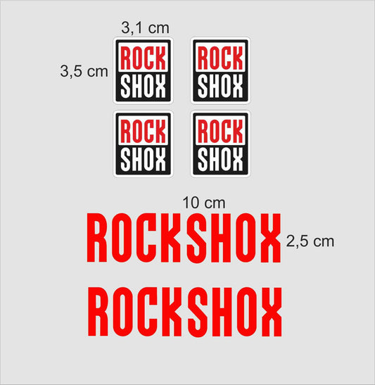 Kit adesivi forcella bicicletta mtb rock shox stickers fork