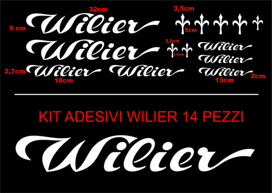 Kit adesivi wilier bici bdc mtb colori a scelta 14PEZZI