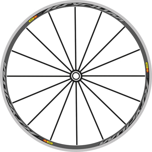 mavic KSYRIUM Pro Carbon SL - Kit adesivi cerchi 28" bdc sfondo nero altezza 10 mm