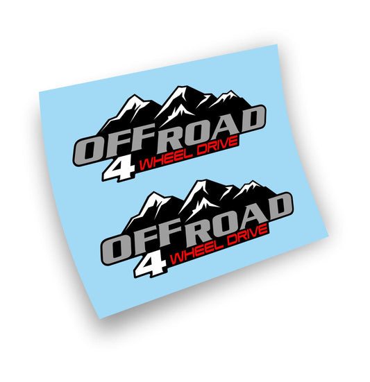 Adesivo sticker off road 4 wheel drive con fondo