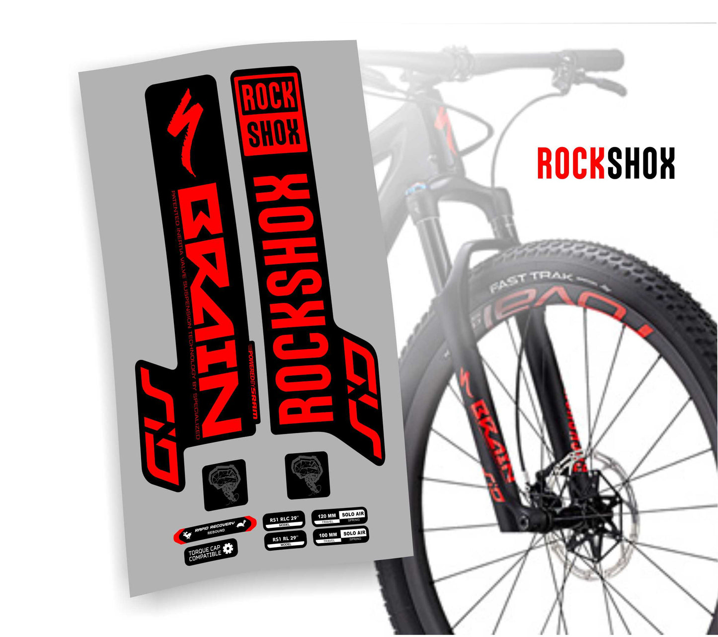 Rock shox Sid Brain 29" - anno 2019 - adesivi personalizzati per forcella