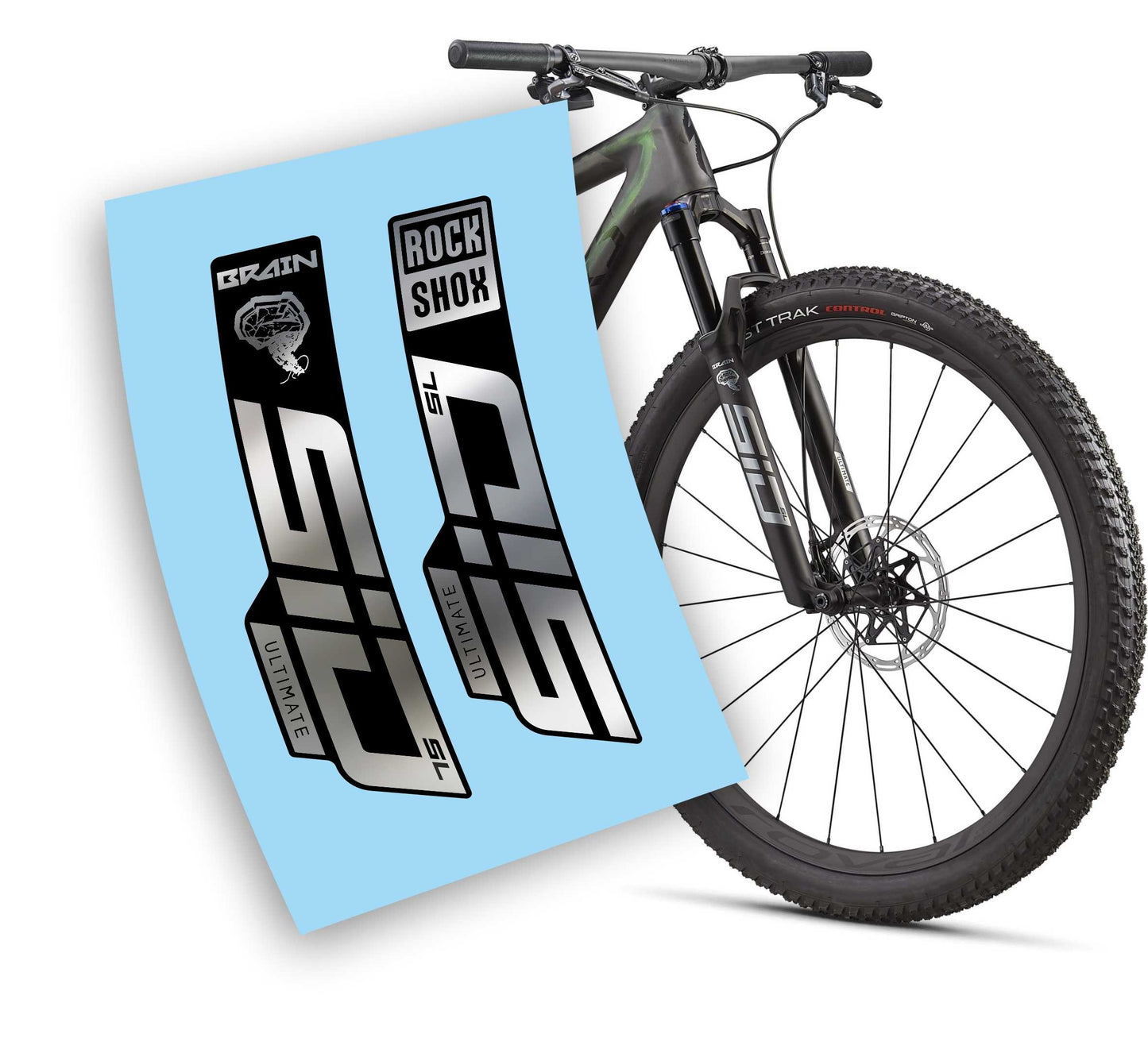 Rock Shox SID Brain Ultimate 2021 kit adesivi forcella personalizzati con fondo