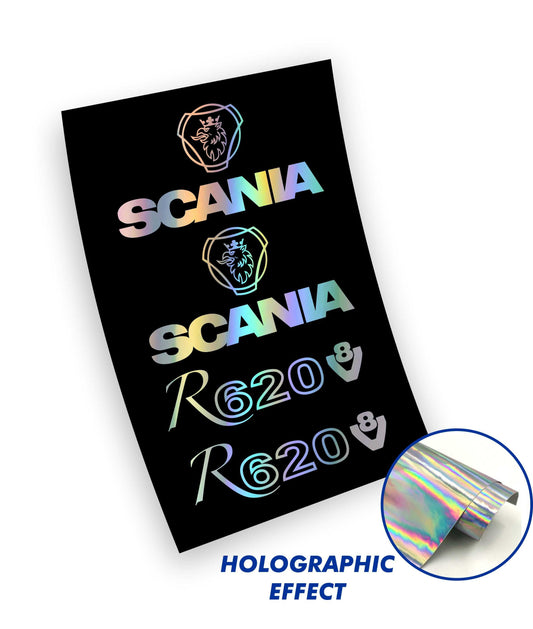 Scania kit adesivi camion tir R620 V8 colore personalizzato