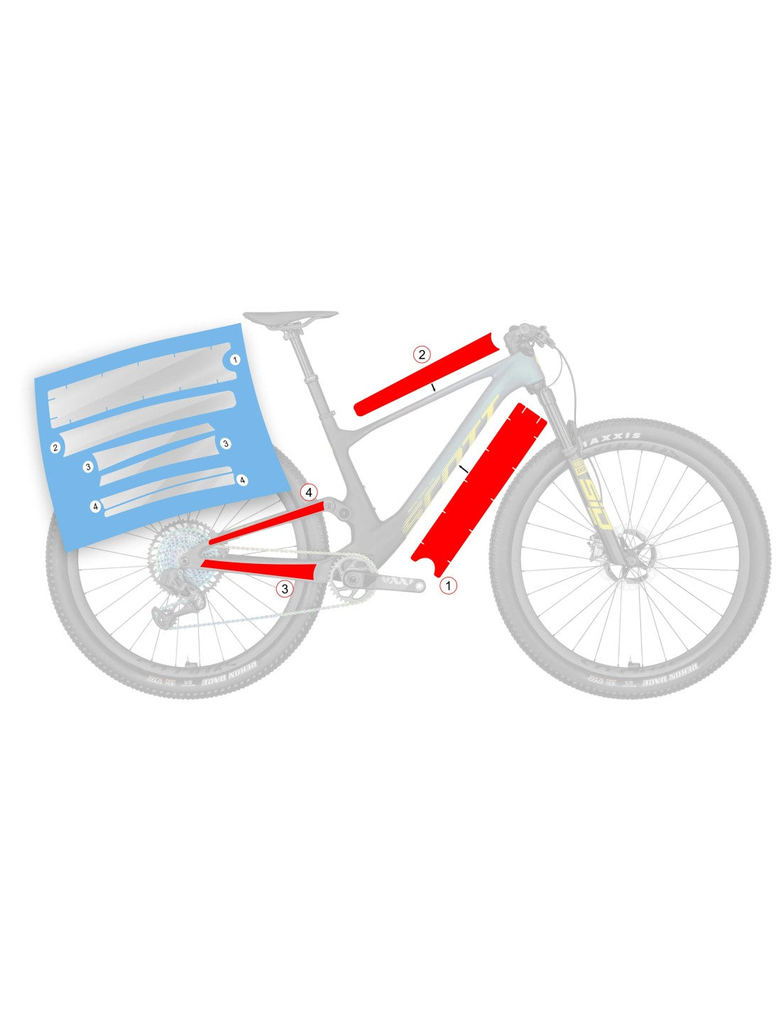 Kit adesivi compatibile con telaio MTB Mountainbike e casco | decals sticker Decalcomanie bici scritte loghi | Stickersland® - Scot (Bianco Opaco Kit adesivi compatibile con telaio MTB Mountainbike e casco | decals sticker Decalcomanie bici scritte loghi | Stickersland® - Scot (Bianco Opaco