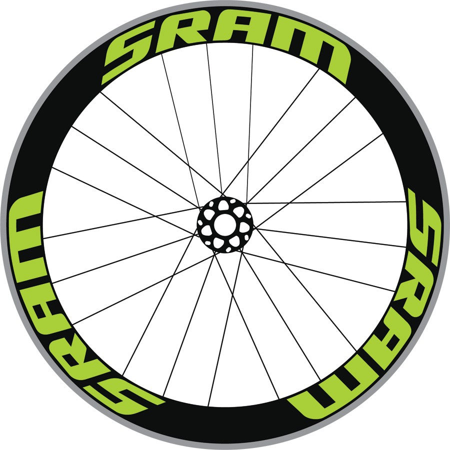 SRAM Kit adesivi cerchi bici da corsa personalizzati stickers 28" - altezza cerchio 6 cm