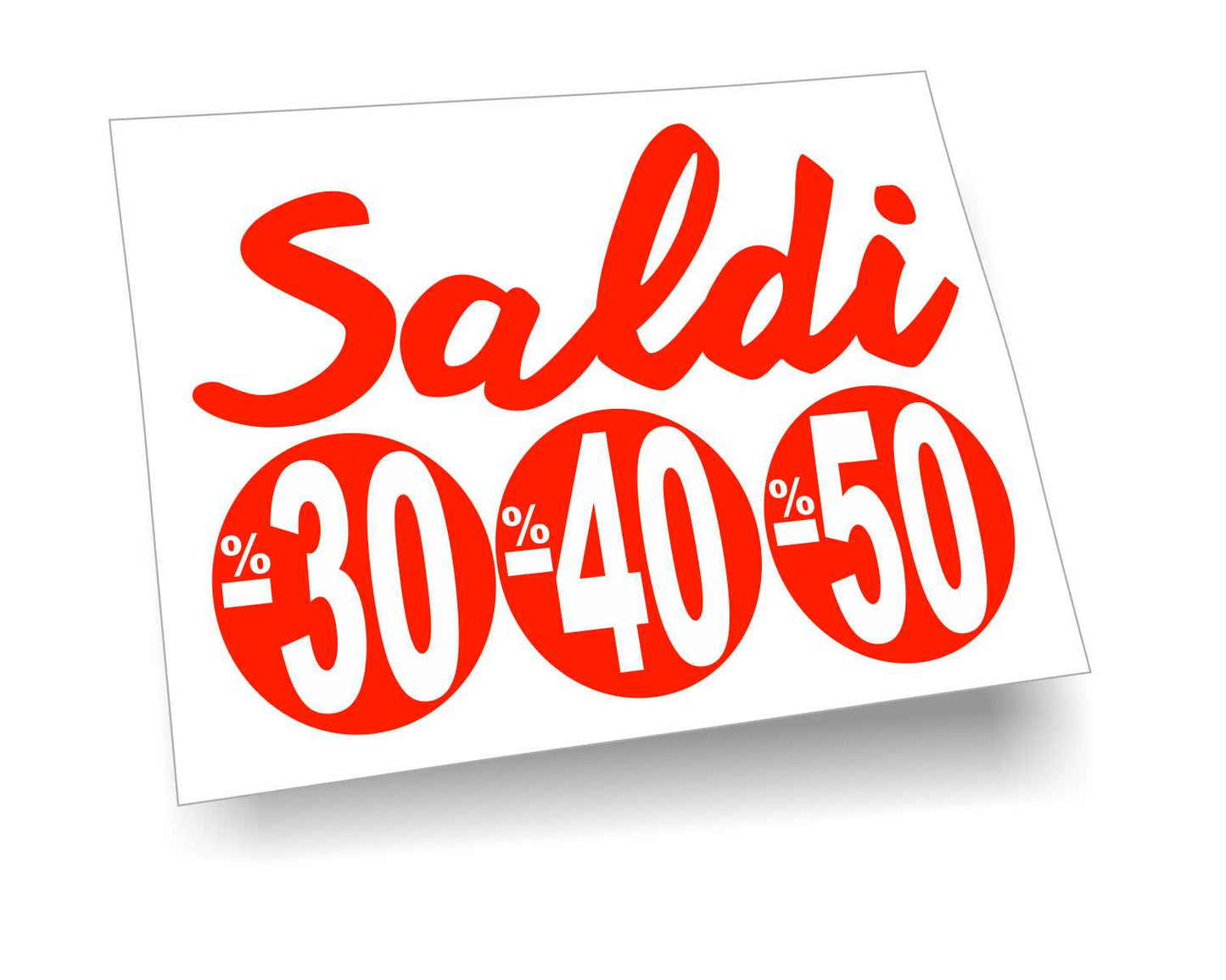 stickers saldi per vetrine negozi  90x58