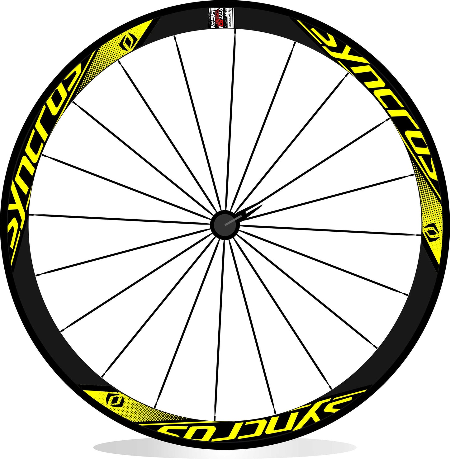 Syncros DT Swiss rr10 carbon clincher 46 Kit adesivi cerchi bici da corsa 28" colore personalizzato