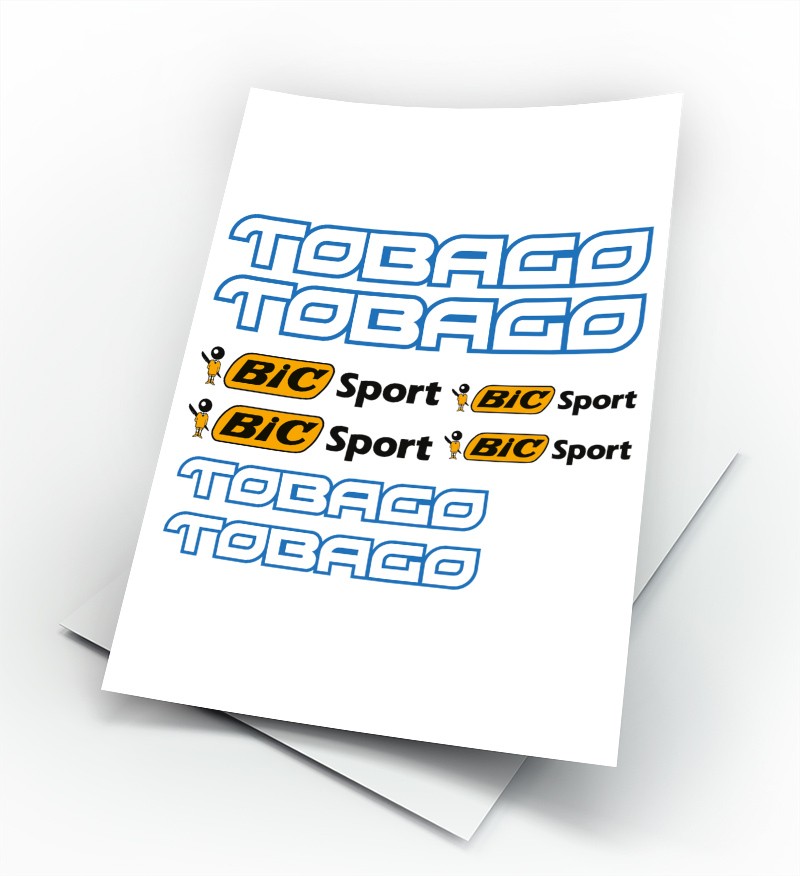 Tobago Bic Sport kit adesivi kayak Canoa stickers personalizzati