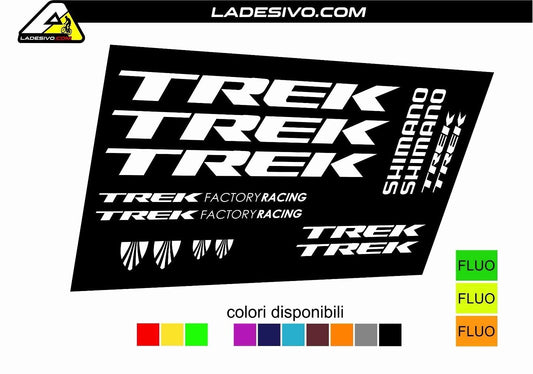 Kit adesivi bicicletta TREK FACTORY RACING colori personalizzati anche fluo
