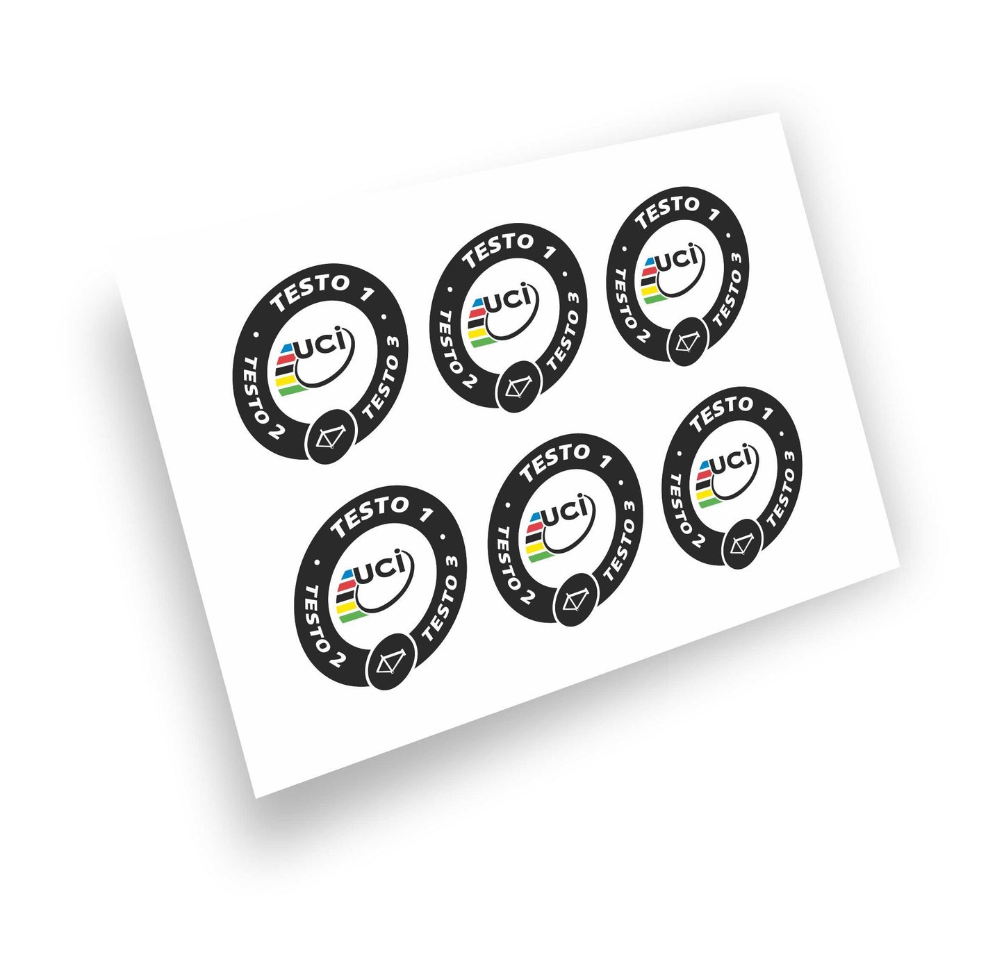 UCI Approved sticker adesivi bollini personalizzati per telaio