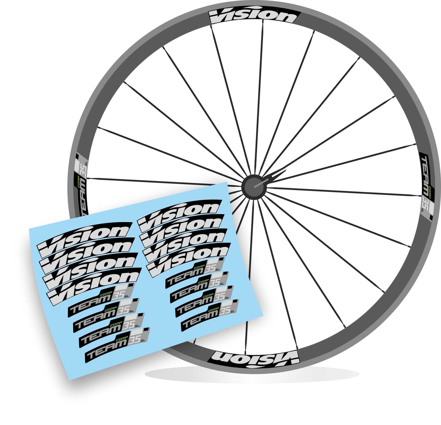 Vision 35 COMP SL 2021 Kit adesivi per cerchi bicicletta da corsa