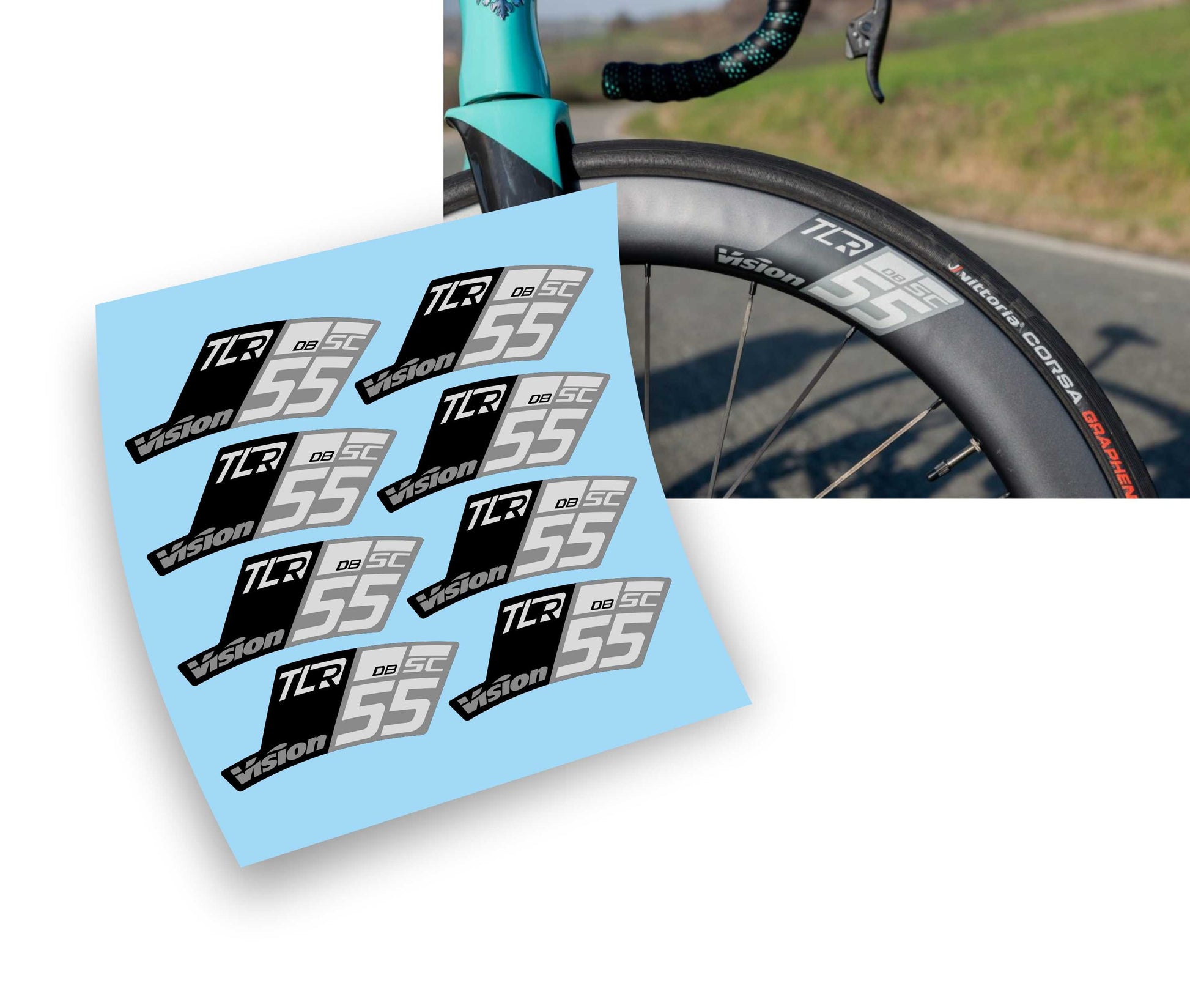 Vision SC 55 TLR Disc Kit adesivi per cerchi bicicletta da corsa – L'adesivo .com