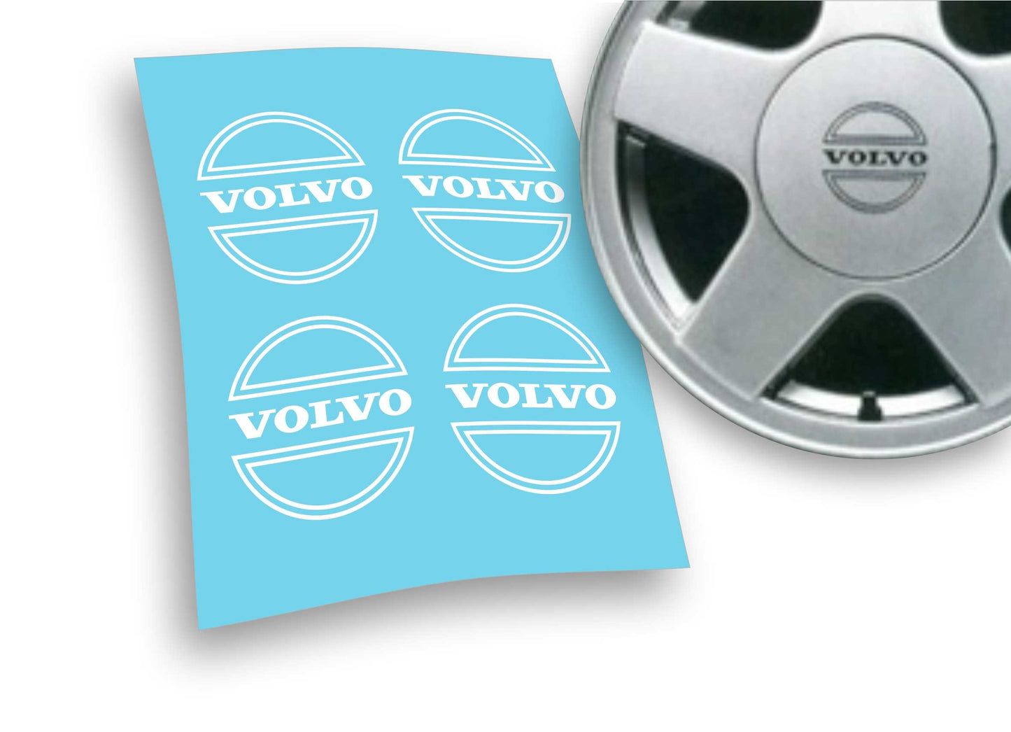 Volvo 480 TURBO adesivi cerchi auto d'epoca