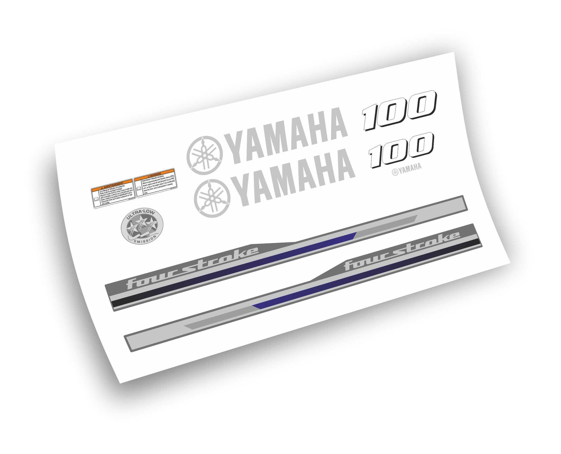 Yamaha Four Stroke 100 HP adesivi sticker motoscafo barca motore fuori – L' adesivo.com