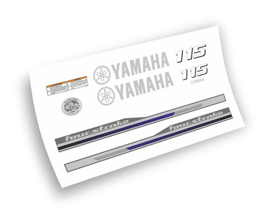 Yamaha Four Stroke 115 HP adesivi sticker motoscafo barca motore fuoribordo