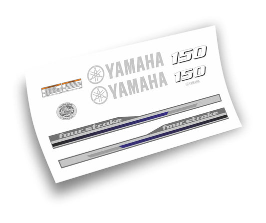 Yamaha Four Stroke 150 HP adesivi sticker motoscafo barca motore fuoribordo