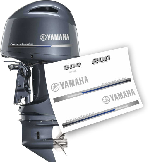 Yamaha Four Stroke 200 HP adesivi sticker motoscafo barca motore fuoribordo
