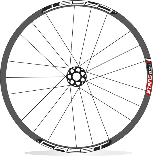 ZTR Crest MK3 NoTubes STANS 2018 - Kit adesivi cerchi mtb 29" sfondo nero wheel decals stickers